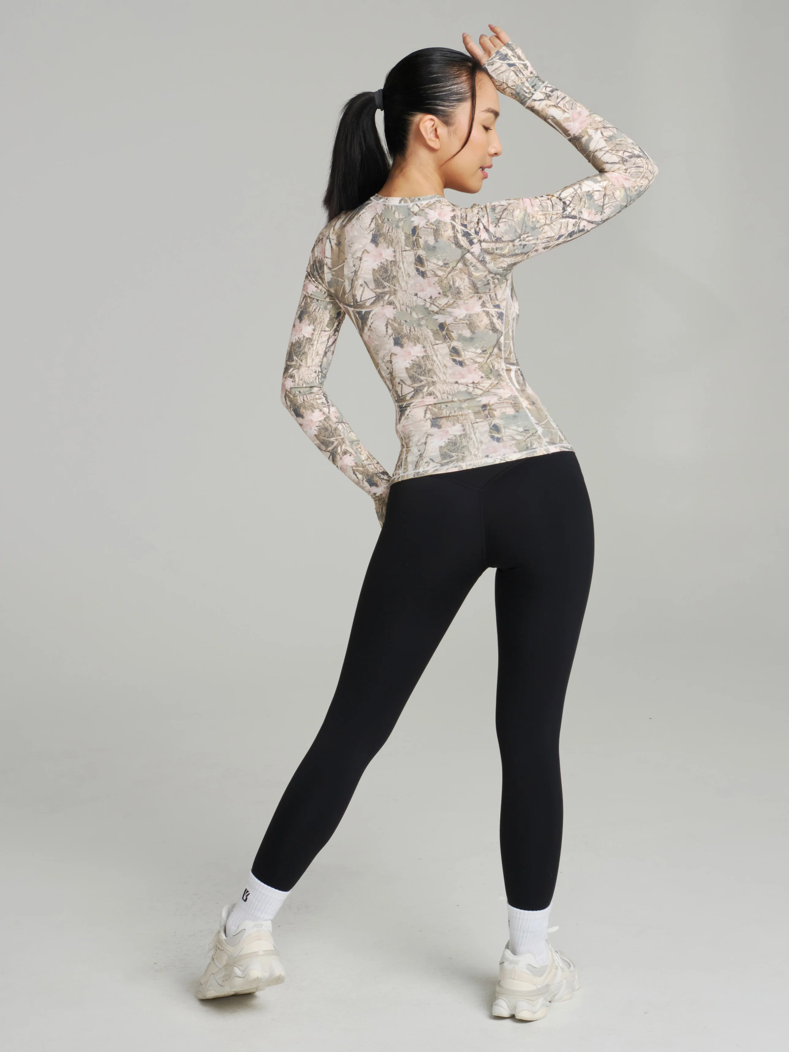 Halo Long Sleeve Hip Tee - Pink Camo - Image 4