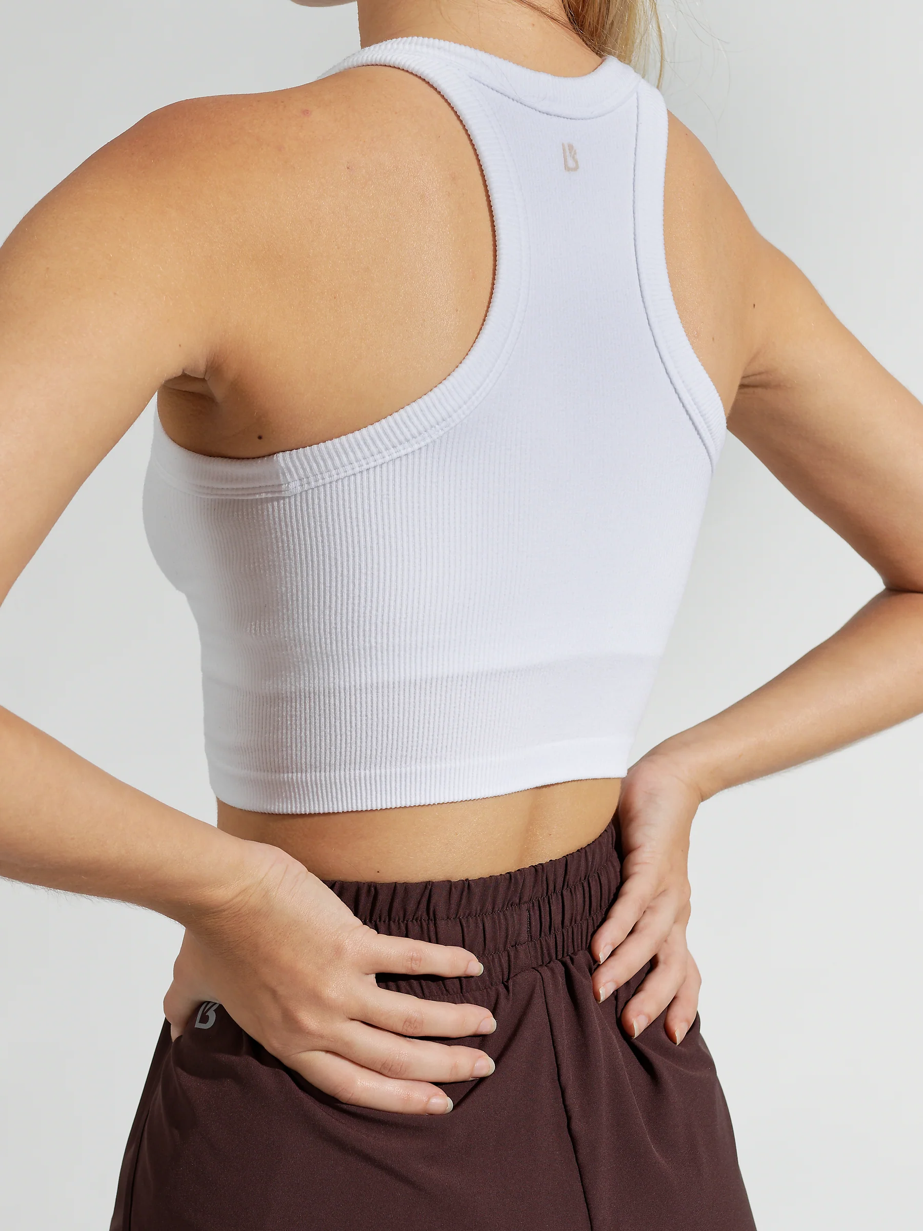 Ribbed Seamless Tank - White - Image 4
