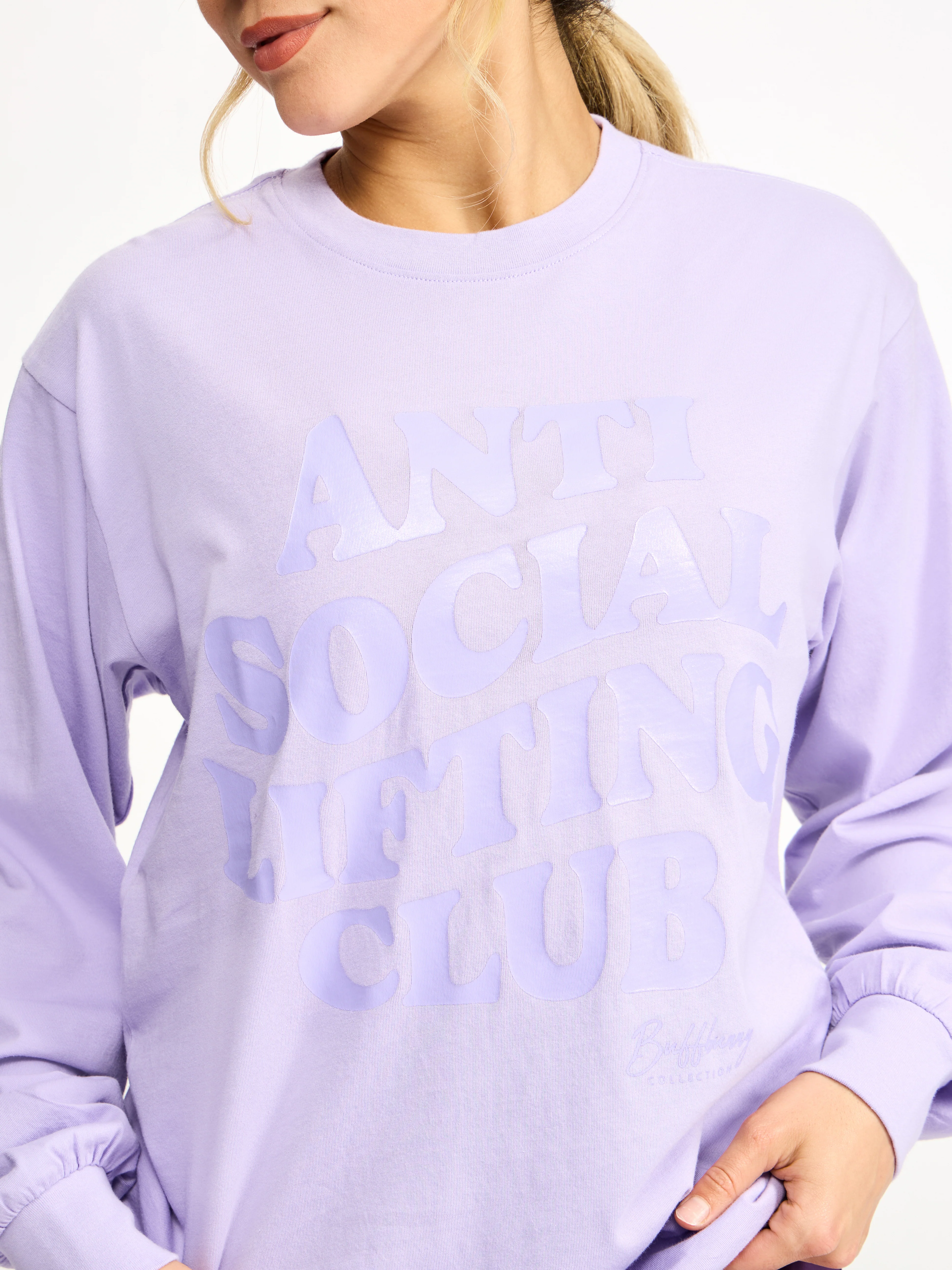Social LS Tee - Frosted Purple - Image 5